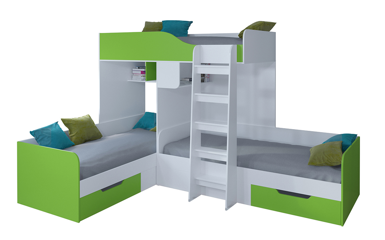 фото: Детская Кровать РВ-Мебель Трио 80x190 см